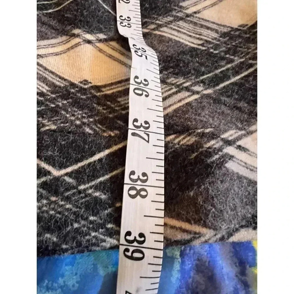 Black and gray plaid kimono sleeves vintage sweater dress size small - Picture 6 of 7